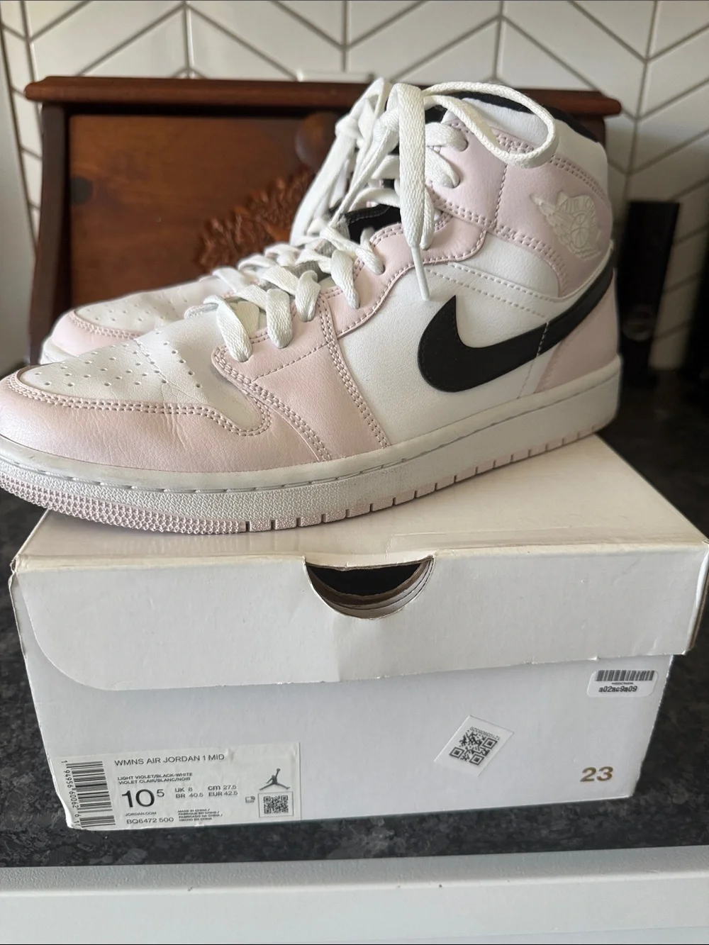 Nike Air Jordan 1 Mid Barely Rose Women Sz 10.5